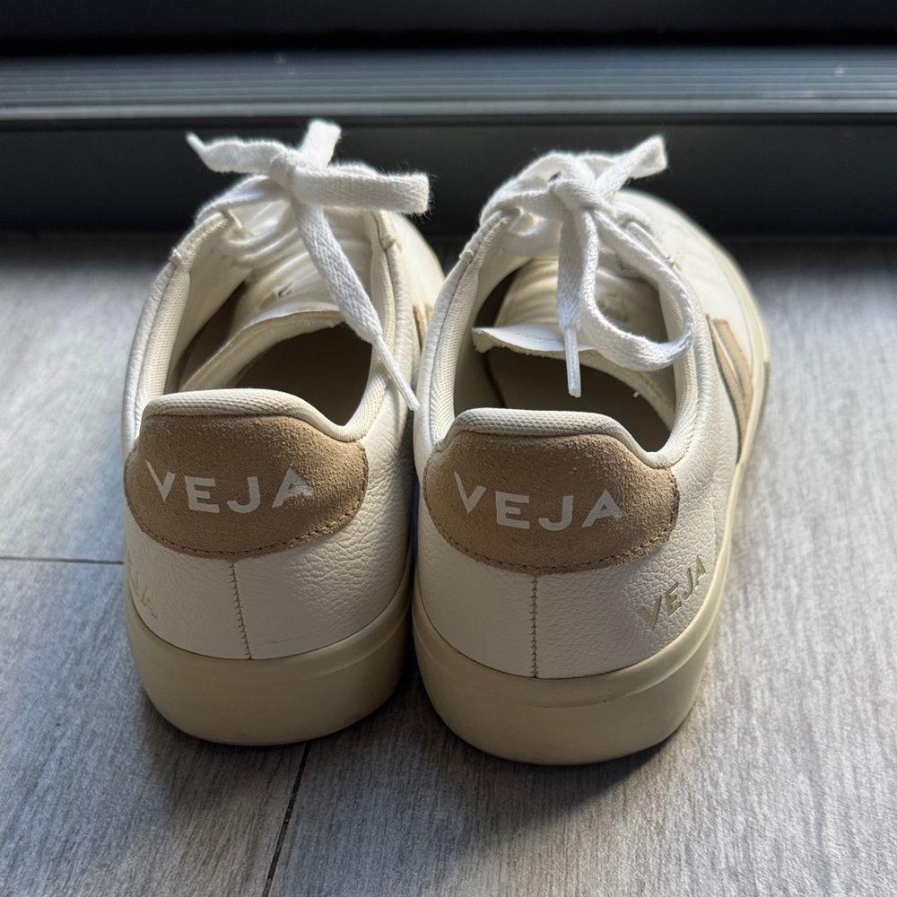 Veja CAMPO LEATHER WHITE NATURAL
 Sneakers Running Shoes US 6 EUR 37 - Picture 6 of 10